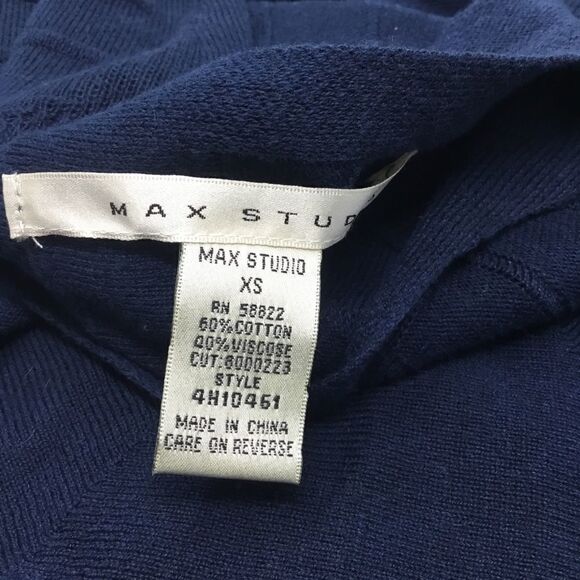 Max Studio Knit Tie Belt Dress in Sapphire (H12) - Picture 7 of 8